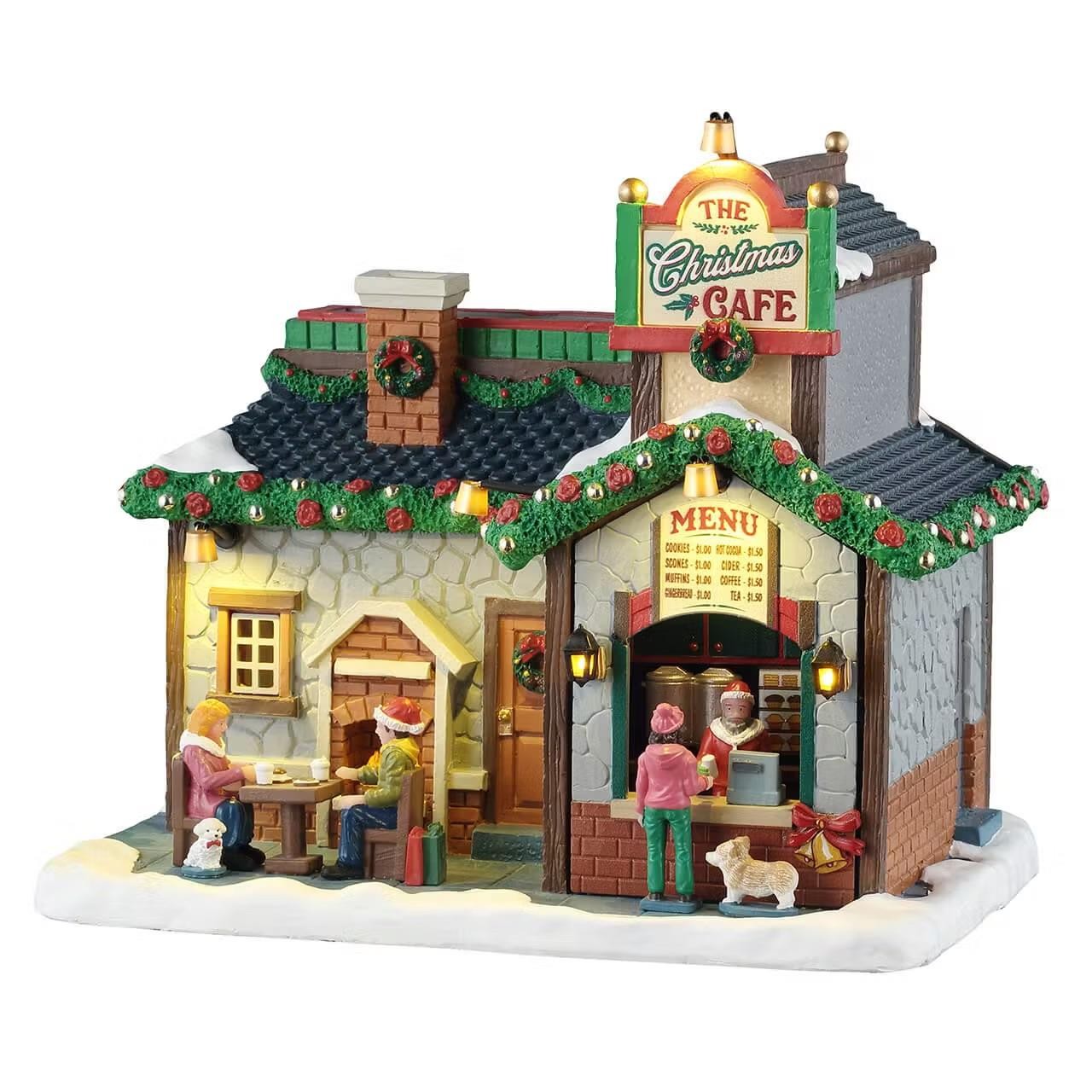 Lemax Caddington Village The Christmas Café Behind Lovely Facade 55313