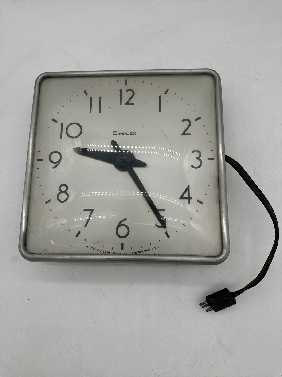 SIMPLEX 82M-35, 10” Square Wall Clock