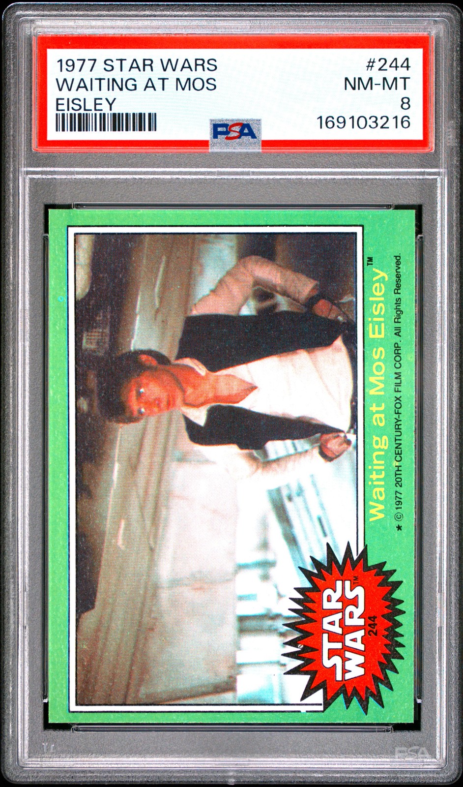 1977 STAR WARS #244 WAITING AT MOS EISLEY PSA 8