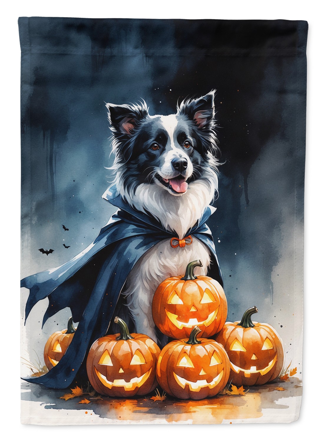 Caroline's Treasures Border Collie Puppy Halloween Garden Flag DAC8405GF