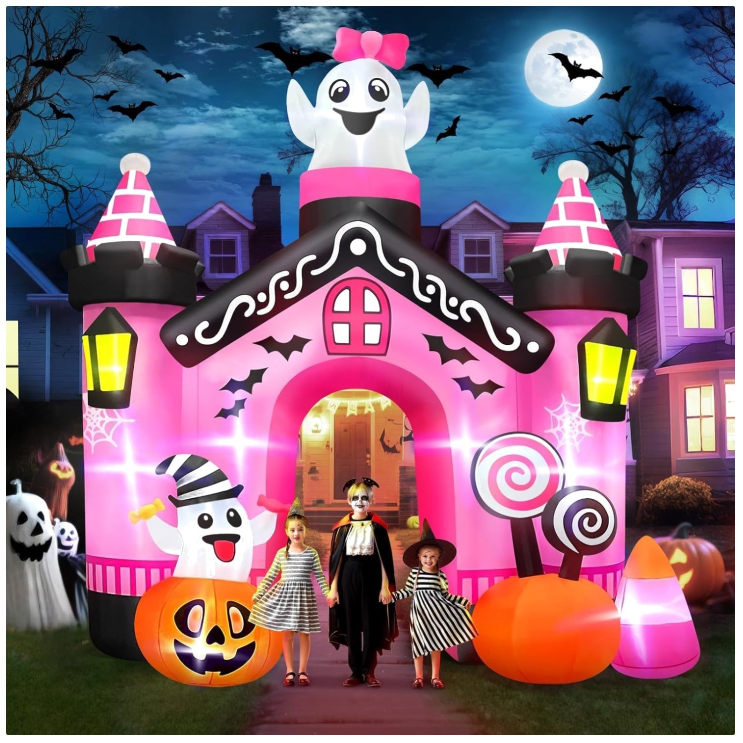 11 FT Inflatable Ghost Archway – Eye-Catching Halloween Decoration with Lights 11 FT Inflatable Ghost Archway – Eye-Catching Halloween Decoration with Lights