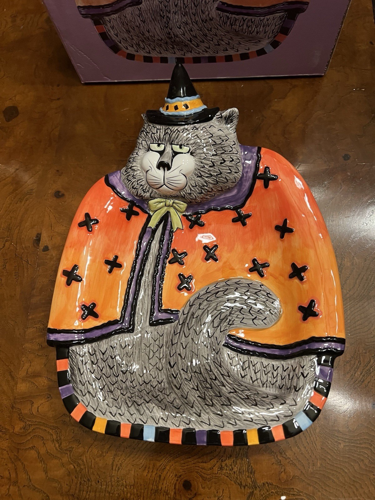 Fitz And Floyd Kitty Witches Canapé Plate  Fitz And Floyd Kitty Witches Canapé Plate 