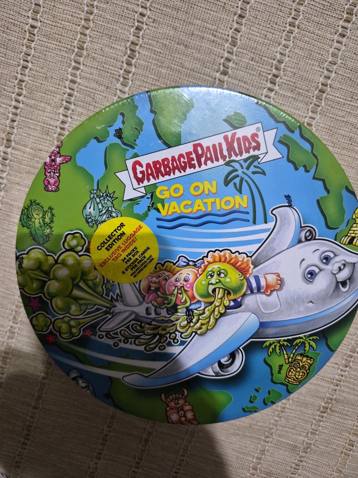 Topps 2021 Series 2 Garbage Pail Kids Go On Vacation 25 Pack Round Tin New...