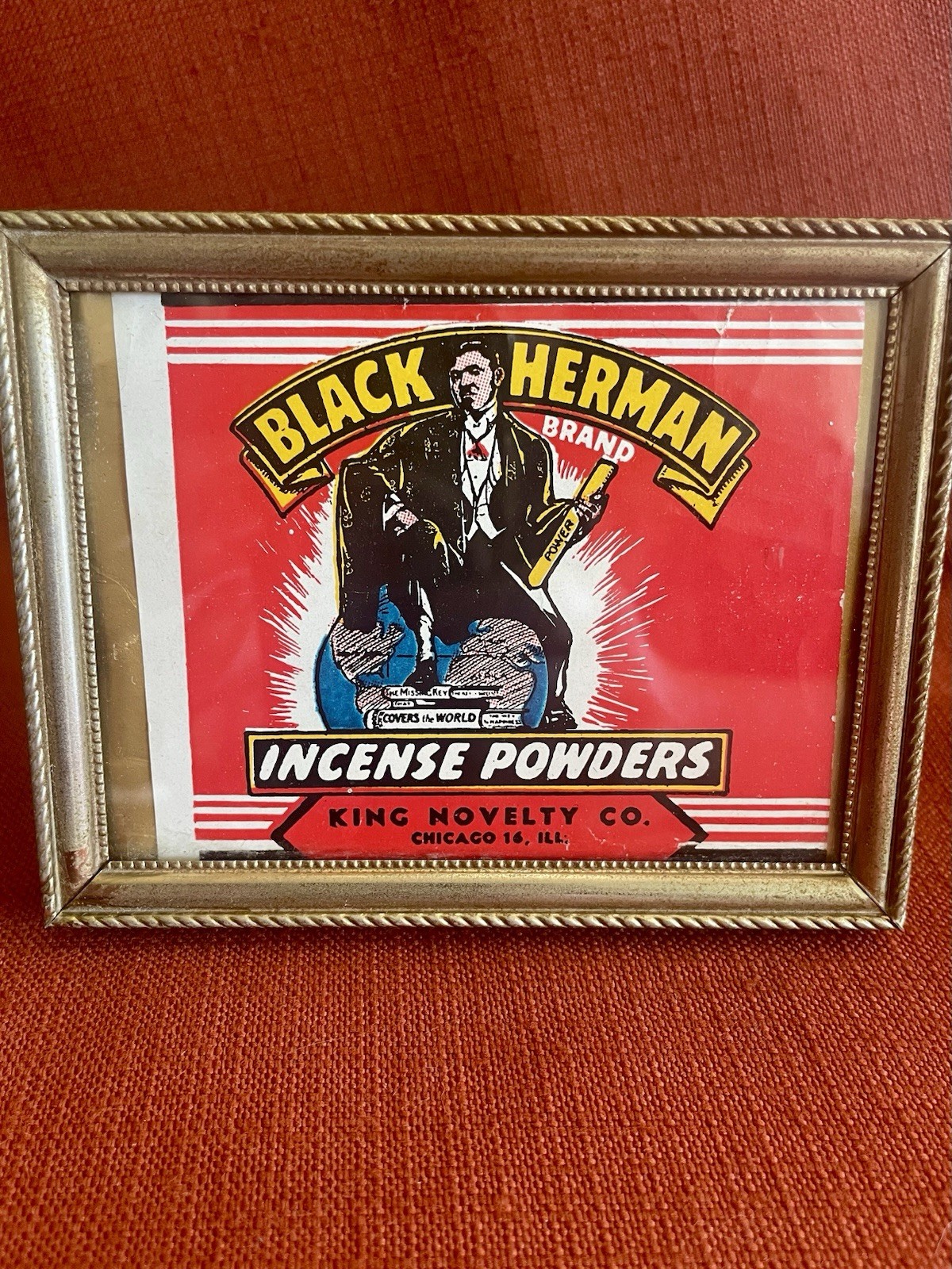Vintage Black Herman Incense Label/Black Magician Vintage Black Herman Incense Label/Black Magician