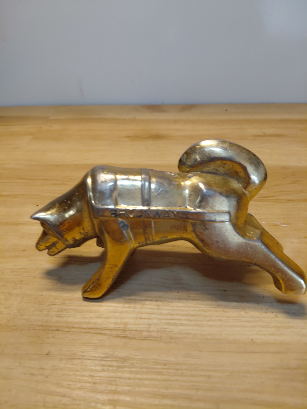 Brockway Motor Truck Company Husky Hood Gold  Ornament Mascot Vintage Rare