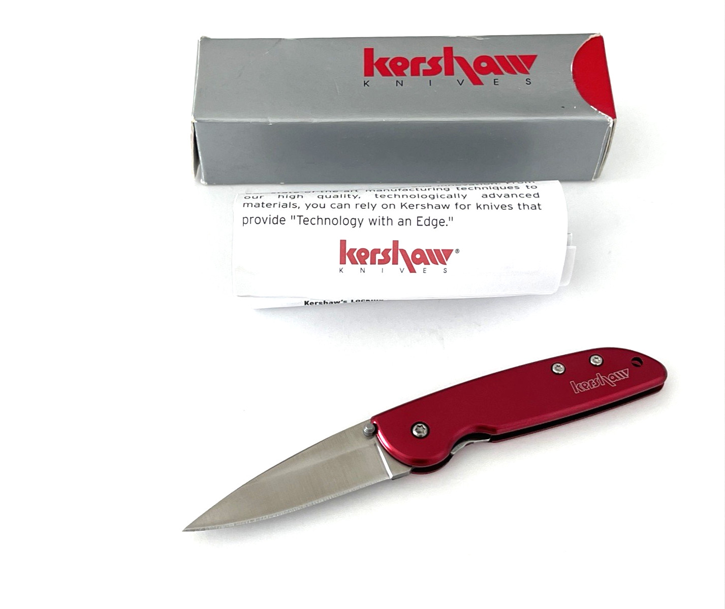 Kershaw 1700RD LFK Lightweight Folding Knife AUS-6A Red Aluminum Handle Japan