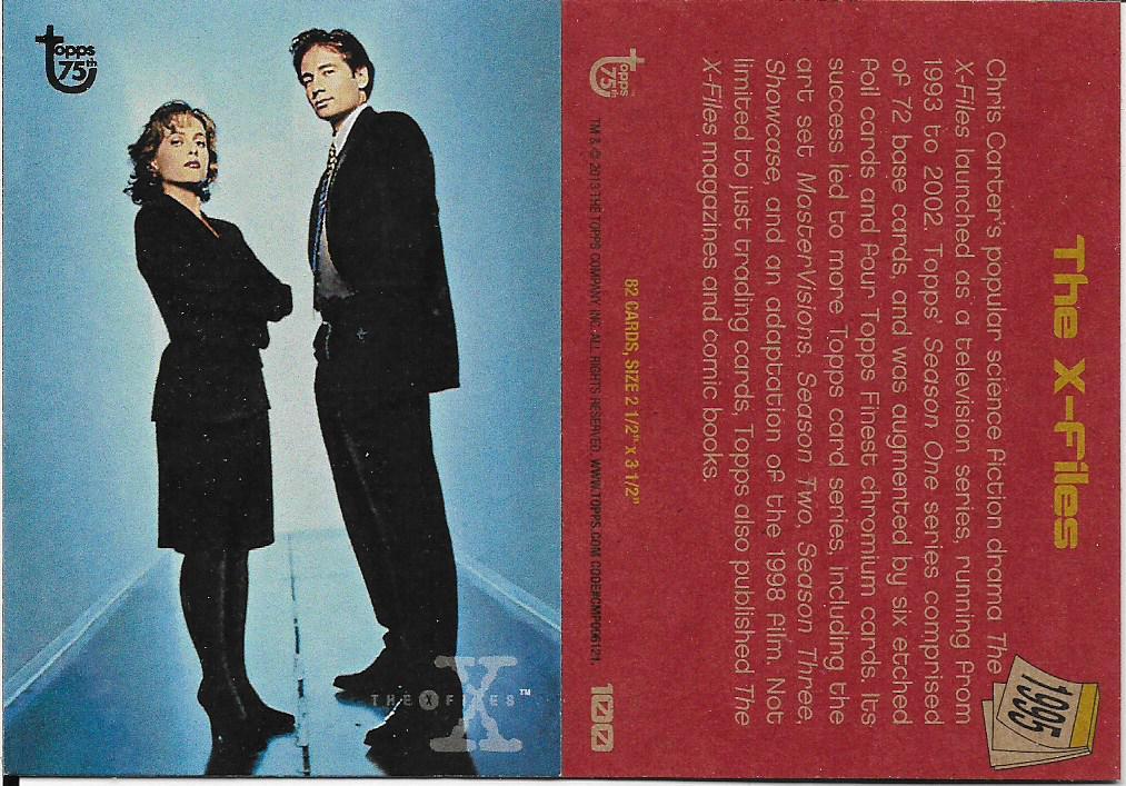 2013 Topps 75th Anniversary #100 The X Files 1995