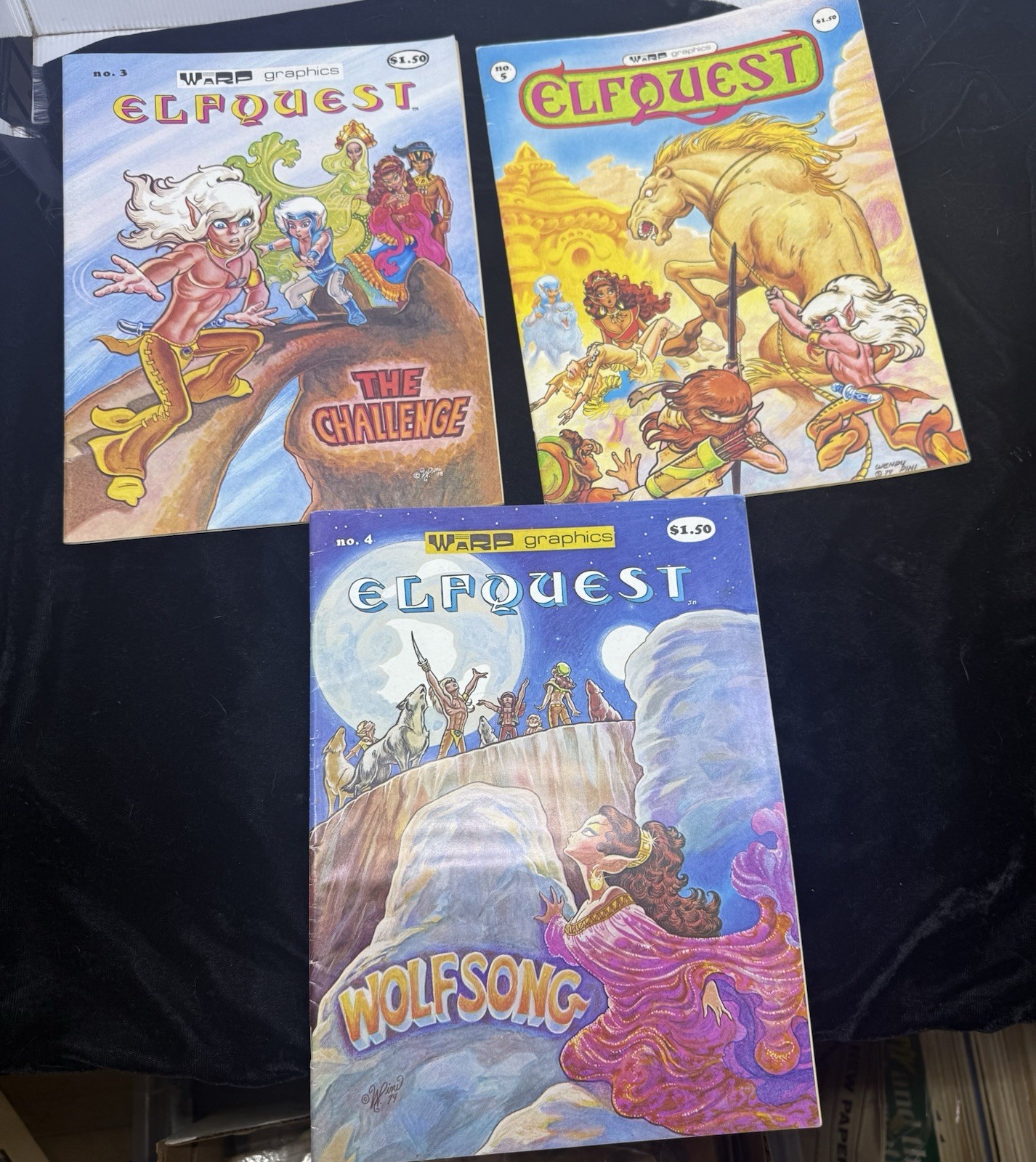 Elfquest warp graphics 3,4,5 Autographed Richard&Wendy Pini 1978 Rare