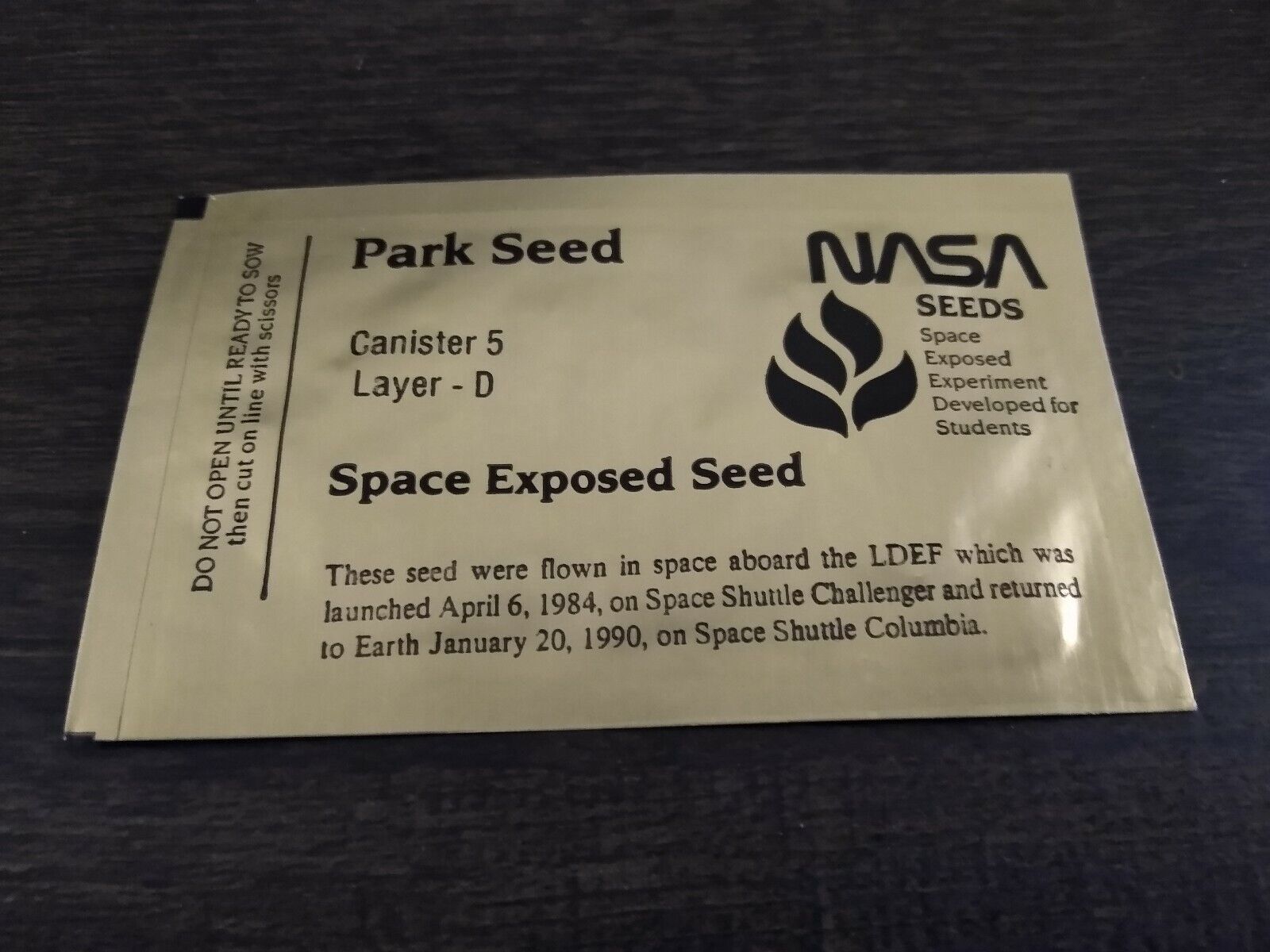 NASA Space Exposed Tomato Seeds LDEF STS-41C - STS-32
