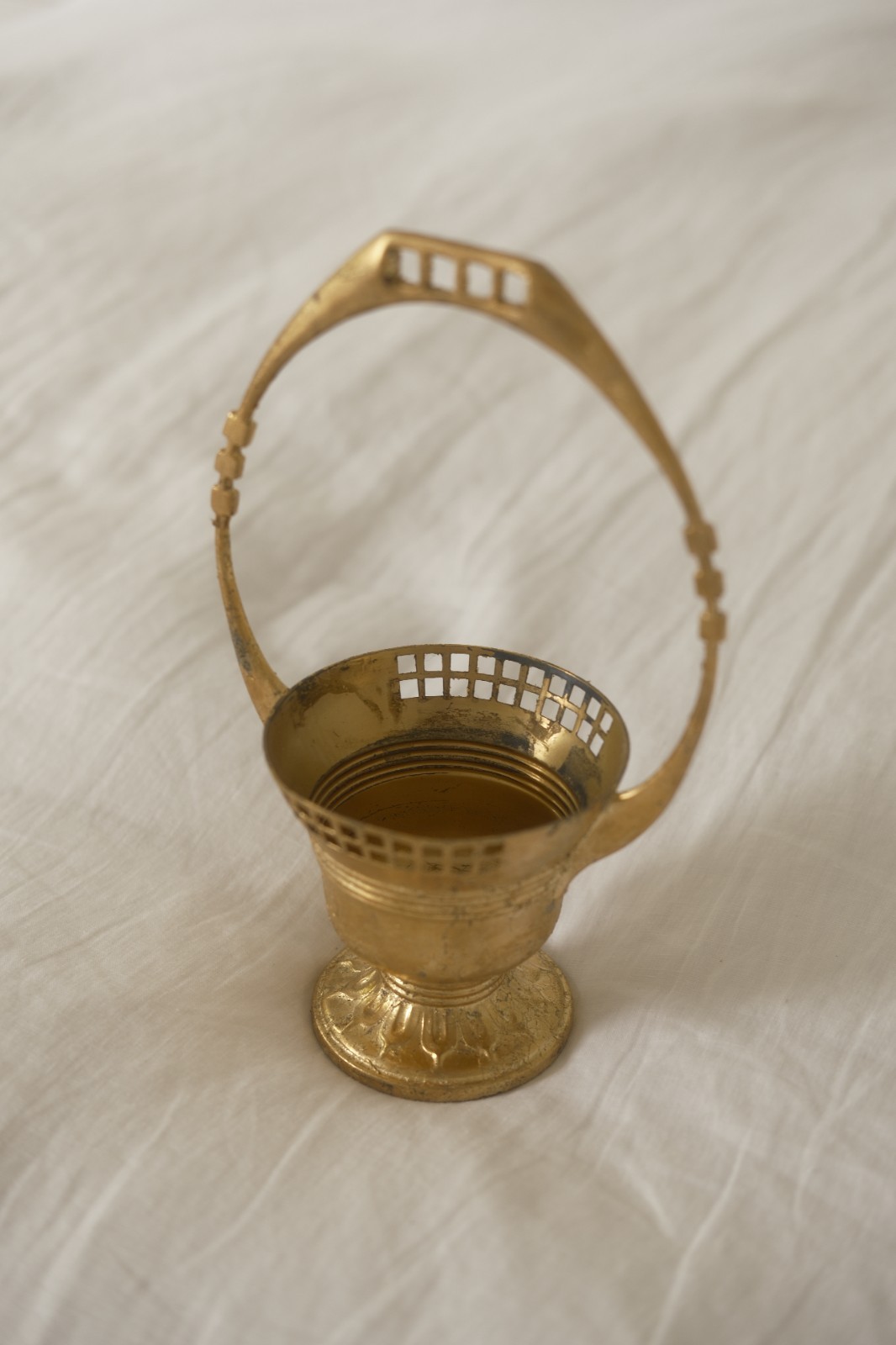 Rare Antique Argentor Jugendstil Gold Gilded Josef Hoffmann Inspired Vase