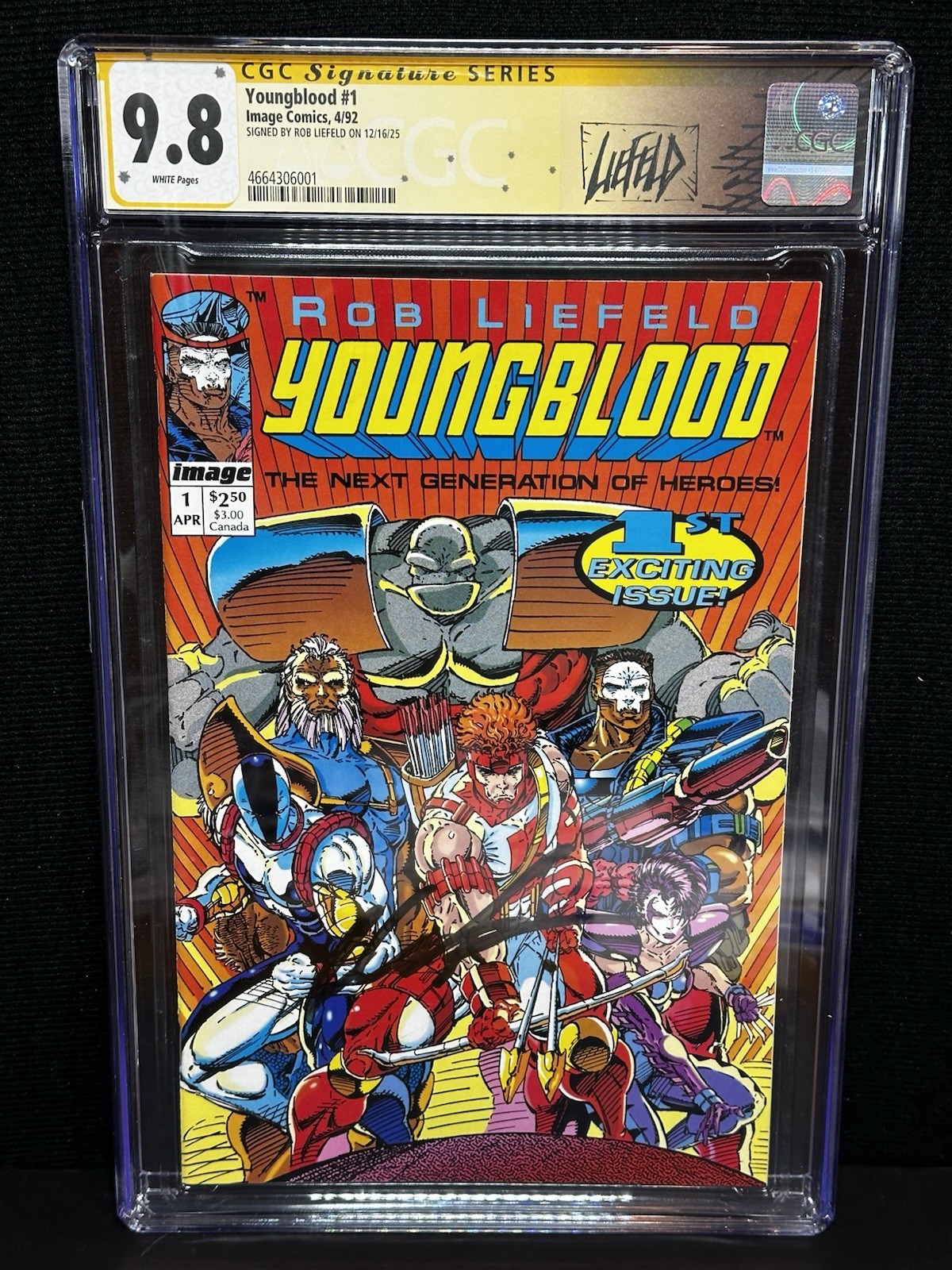 Youngblood #1 SS Rob Liefeld CGC 9.8 1st Image Emblem/Logo/Title Youngblood #1 SS Rob Liefeld CGC 9.8 1st Image Emblem/Logo/Title
