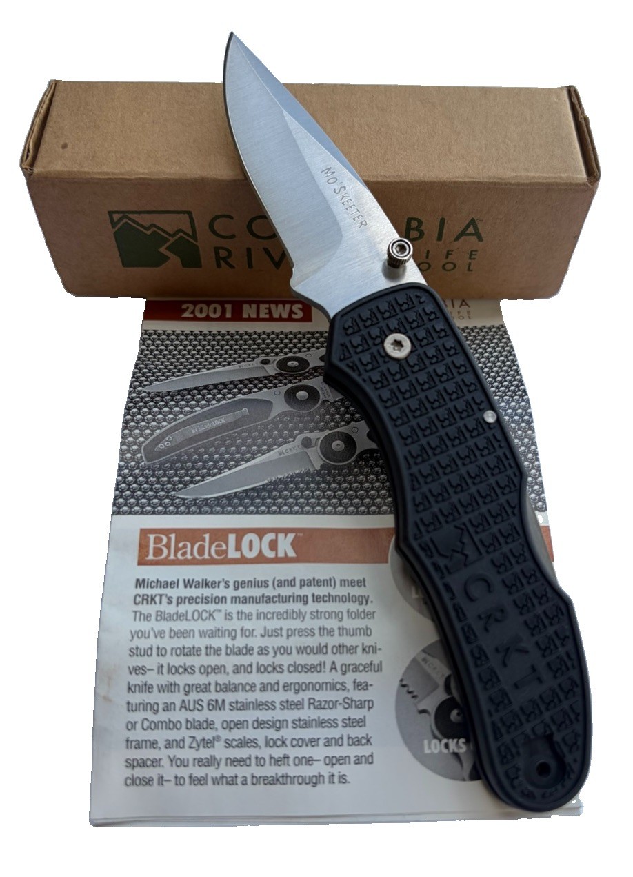 CRKT 6422 Mo’Skeeter AUS-6M Zytel Lockback Knife Vintage NOS NIB