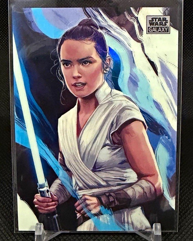 2026 Topps Star Wars Galaxy Rey Original Art Puzzle Card POWW-4 