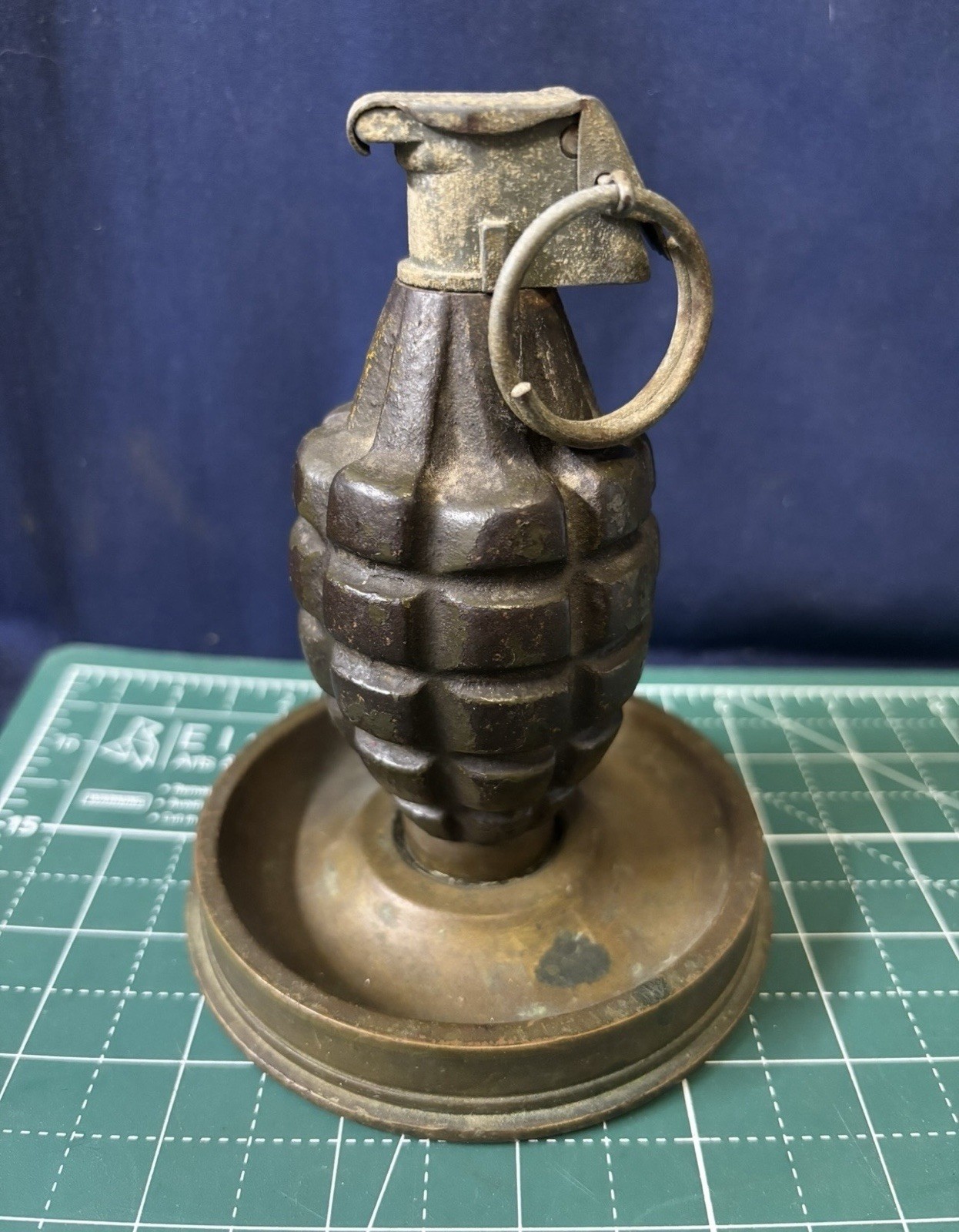 WW2 US Military Rare Trench Art Ashtray 