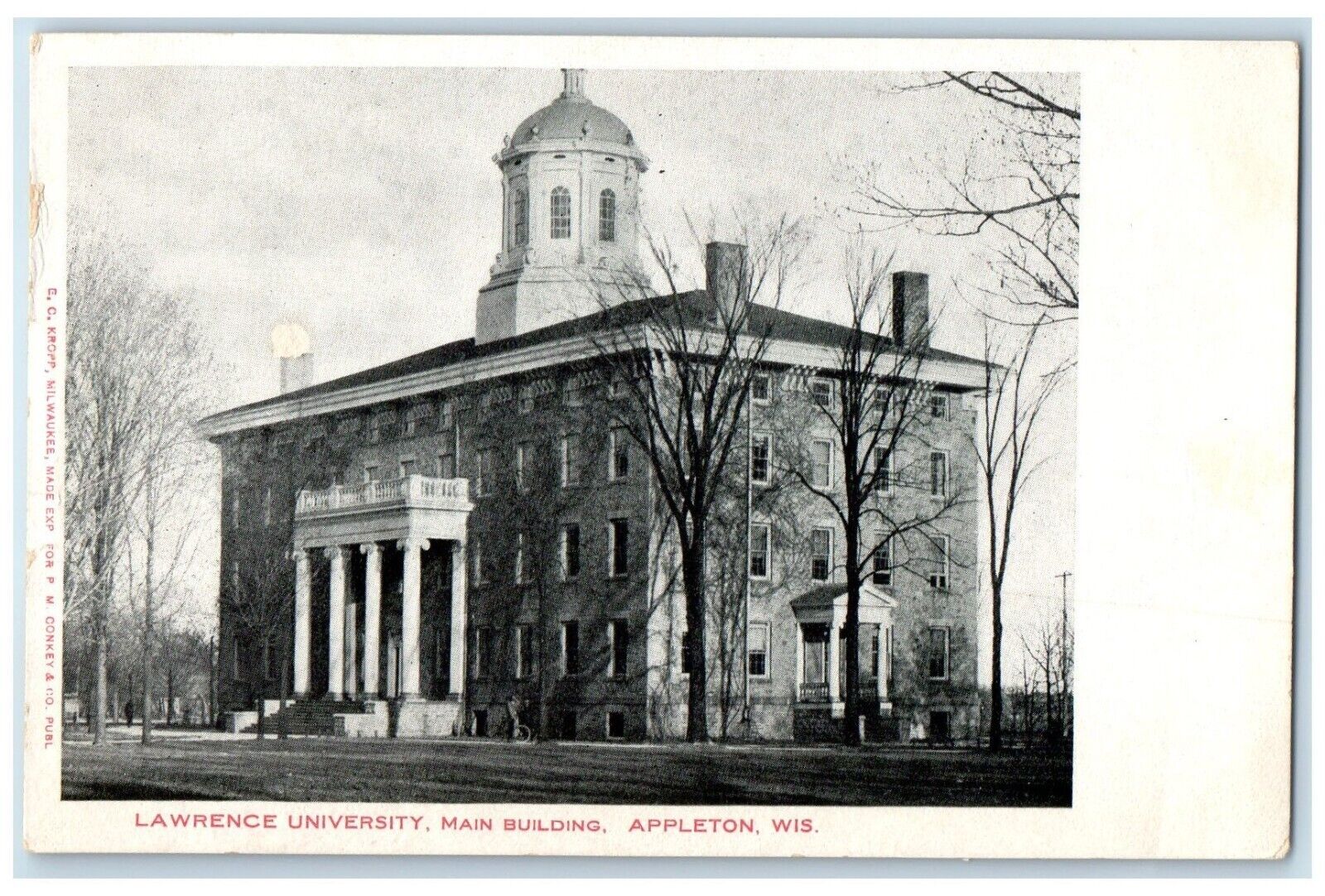 c1905 Lawrence University Main Building Exterior Appleton Wisconsin WI Postcard