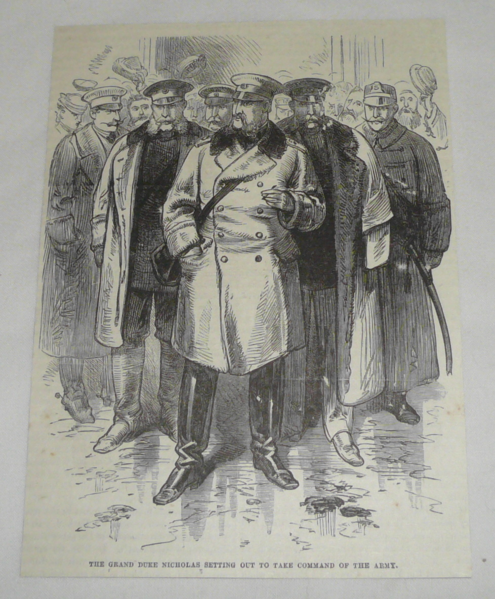 1877 magazine engraving ~ THE GRAND DUKE NICHOLAS, Russia