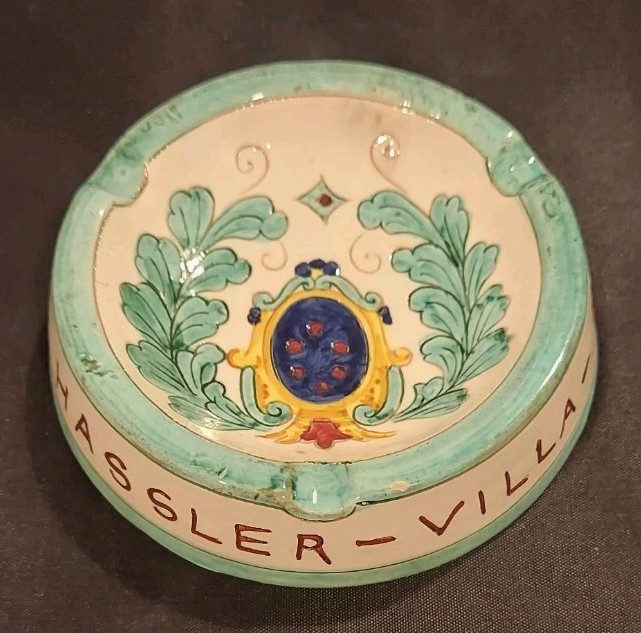 Vintage Deruta Italy Ceramic Ashtray Hotel Hassler Villa Medici Rome Souvenir Vintage Deruta Italy Ceramic Ashtray Hotel Hassler Villa Medici Rome Souvenir