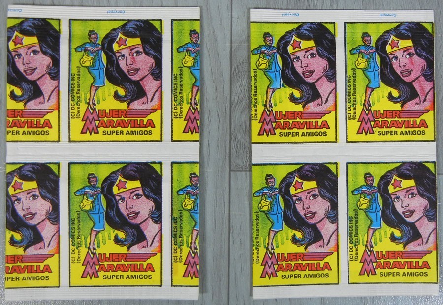 1980's Mujer Maravilla Super Amigos WONDER WOMAN Venezuela Trading Card/Stickers
