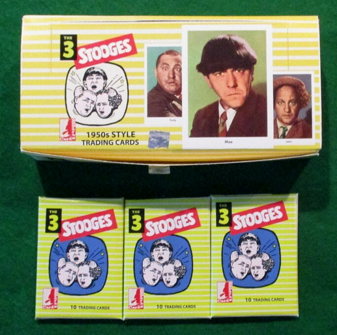 THREE STOOGES 1959 FLEER  REISSUE 2016 EMPTY DISPLAY BOX W/3 EMPTY WRAPPERS
