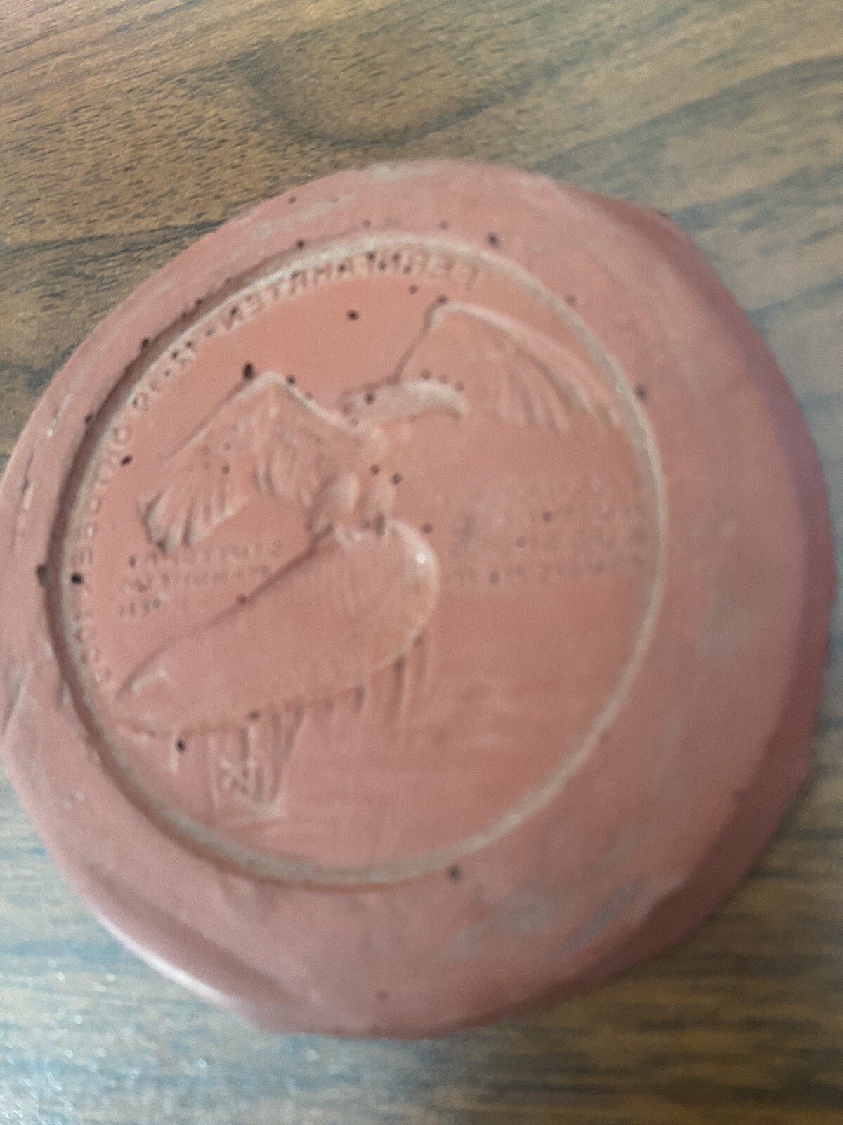 August Von Parseval ZEPPELIN 1909 Medallion Rubber Mold Impression