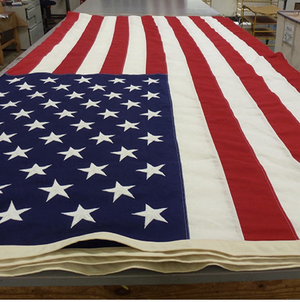 North Bay Industries USA American Flag 100% Cotton 9.5 x 5ft Stars Stripes. North Bay Industries USA American Flag 100% Cotton 9.5 x 5ft Stars Stripes.