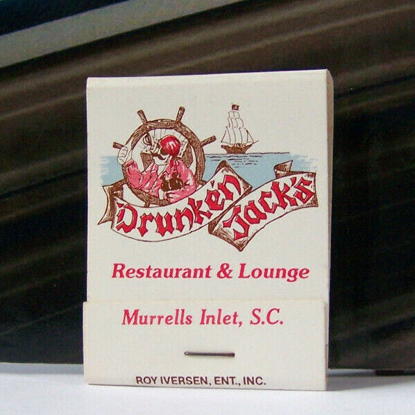 Rare Vintage Matchbook W8 Murrells Inlet South Carolina Drunken Jack's Lounge