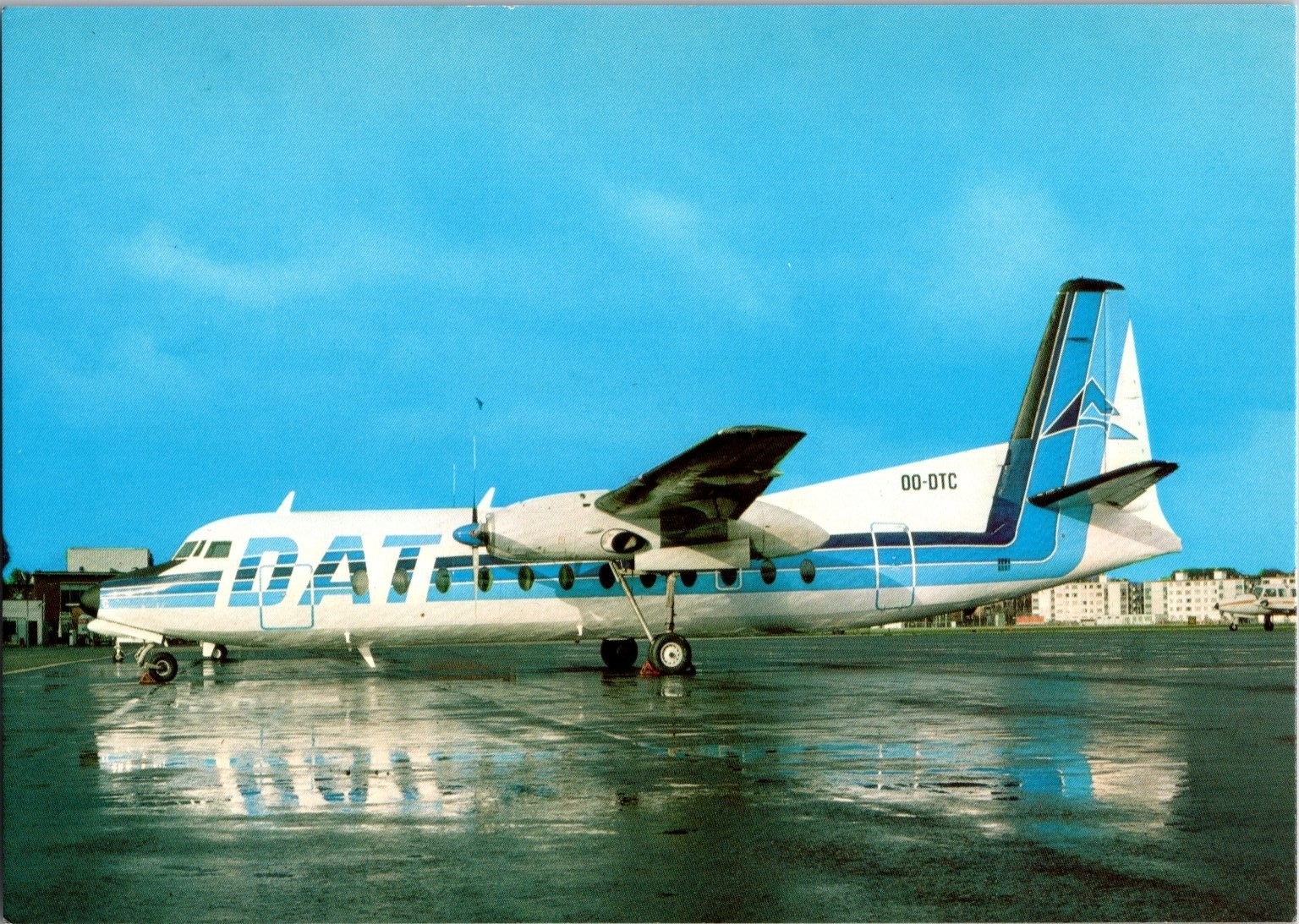 DAT Delta Air Transport Fairchild 227B OO-DTC Aircraft Postcard Belgium