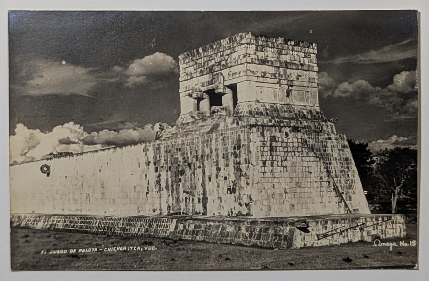 RPPC Chichen Itza Mexico Postcard Omega 15 El Juego de Pelota Vintage Maya Ruins