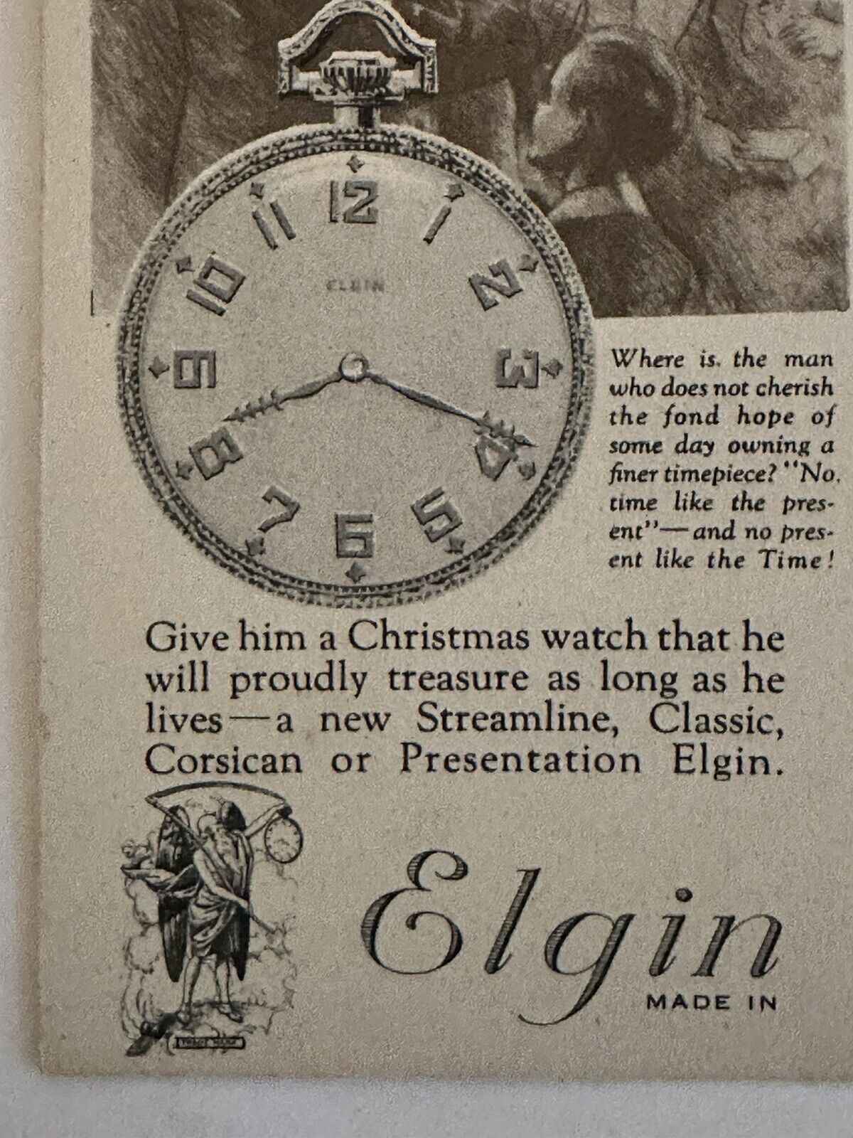 Vintage 1922 Elgin Pocket Watch Christmas Brochure Women’s Wristwatch B14