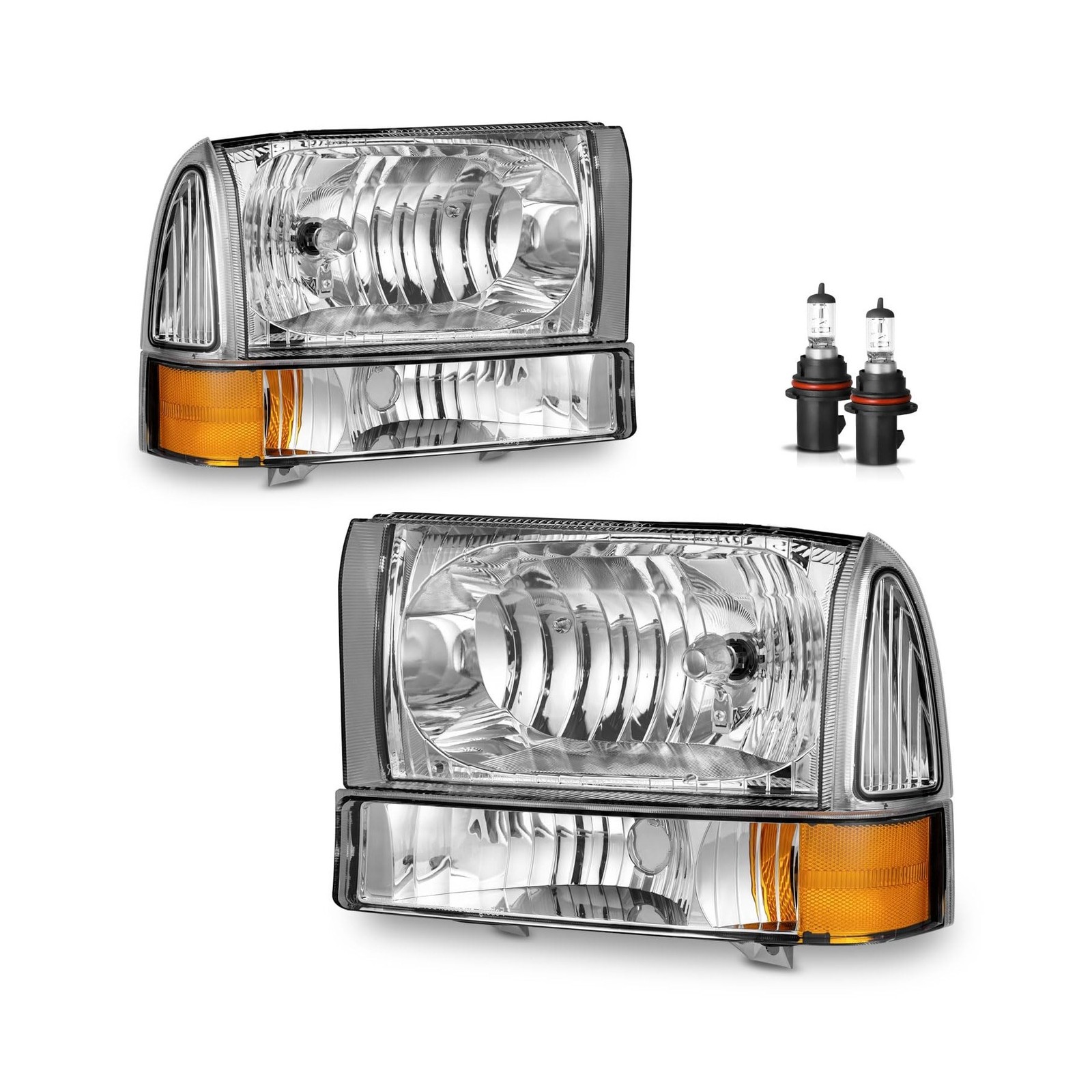 Headlights W/Bulbs for 1999-2004 Ford F250 F350 F450 F550 | Halogen Headlight... Headlights W/Bulbs for 1999-2004 Ford F250 F350 F450 F550 | Halogen Headlight...