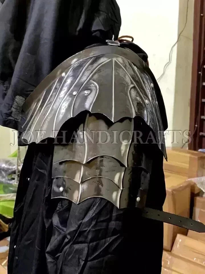 Black Nazgul Pauldrons/Ring Wraith Shoulder/Witch King Dark Cosplay Halloween