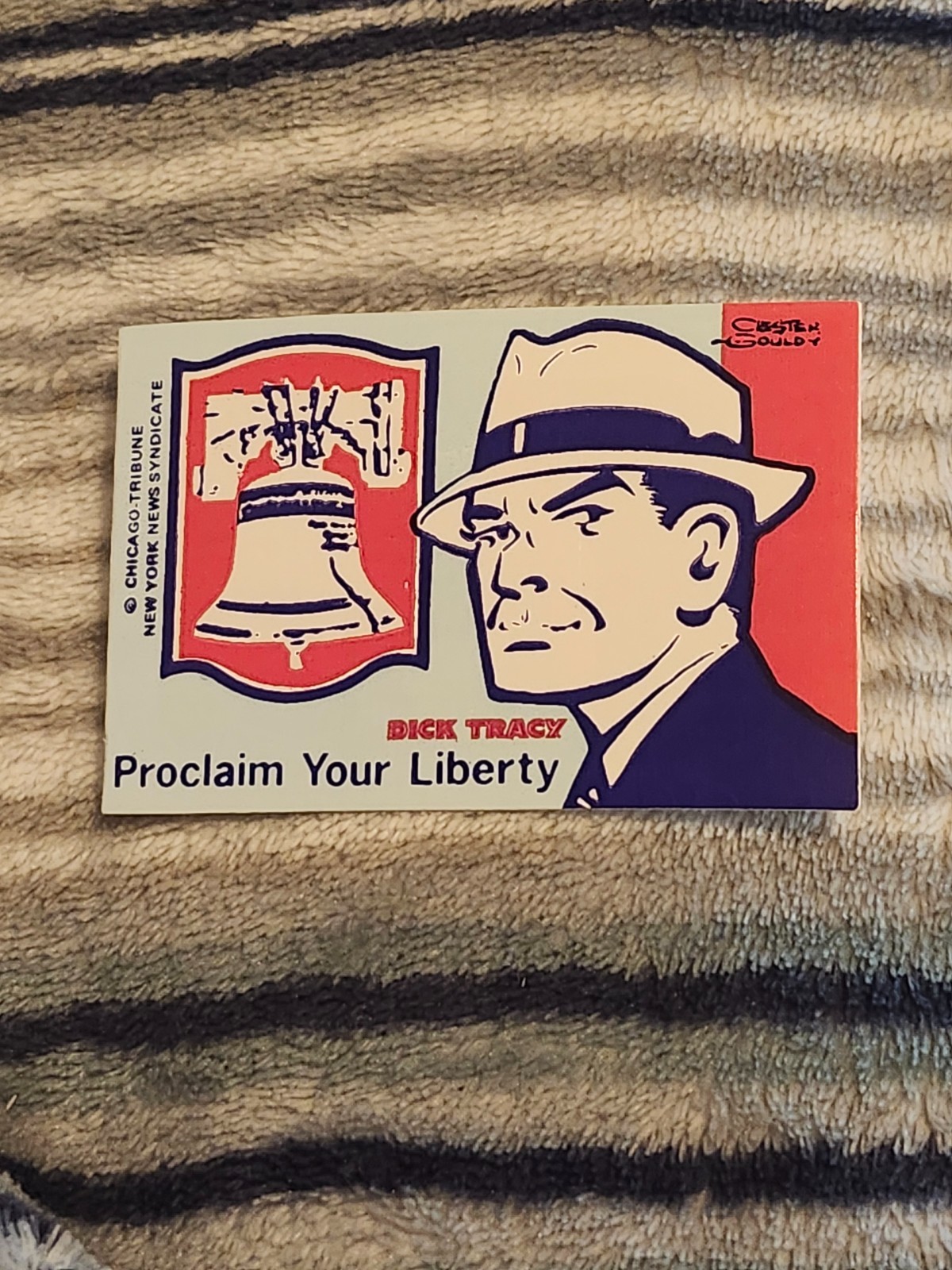 Vintage 1975 Bicentennial Dick Tracy Sticker Proclaim Your Liberty