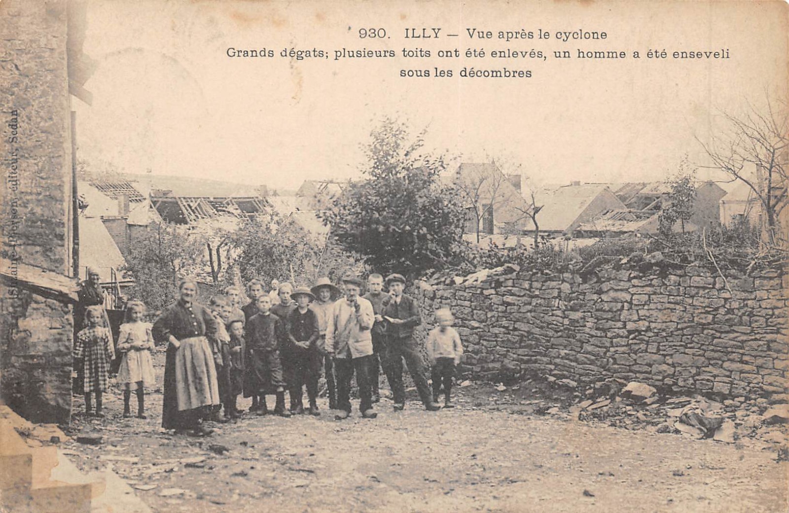 Old postcard 08 ILLY / GREAT DAMAGE / VIEW AFTER THE CYCLONE Old postcard 08 ILLY / GREAT DAMAGE / VIEW AFTER THE CYCLONE