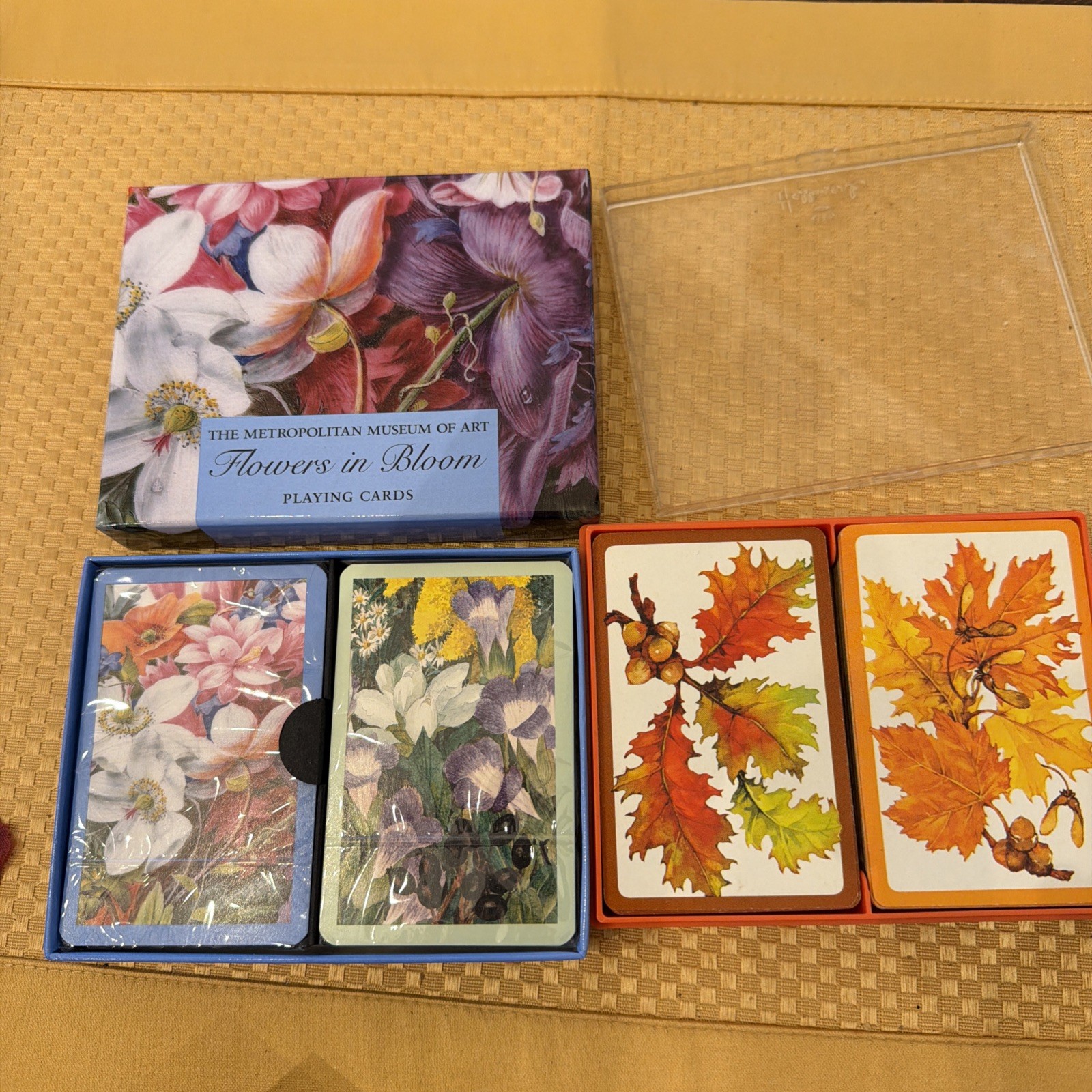 4 Vtg Decks Beautiful Playing Cards Metropolitan Museum Of Art & Hallmark Autumn