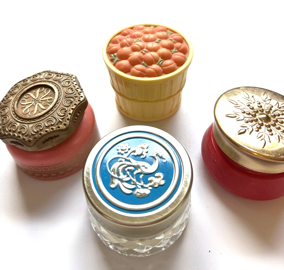 VINTAGE LOT 4 AVON EMPTY CREAM SACHET JARS