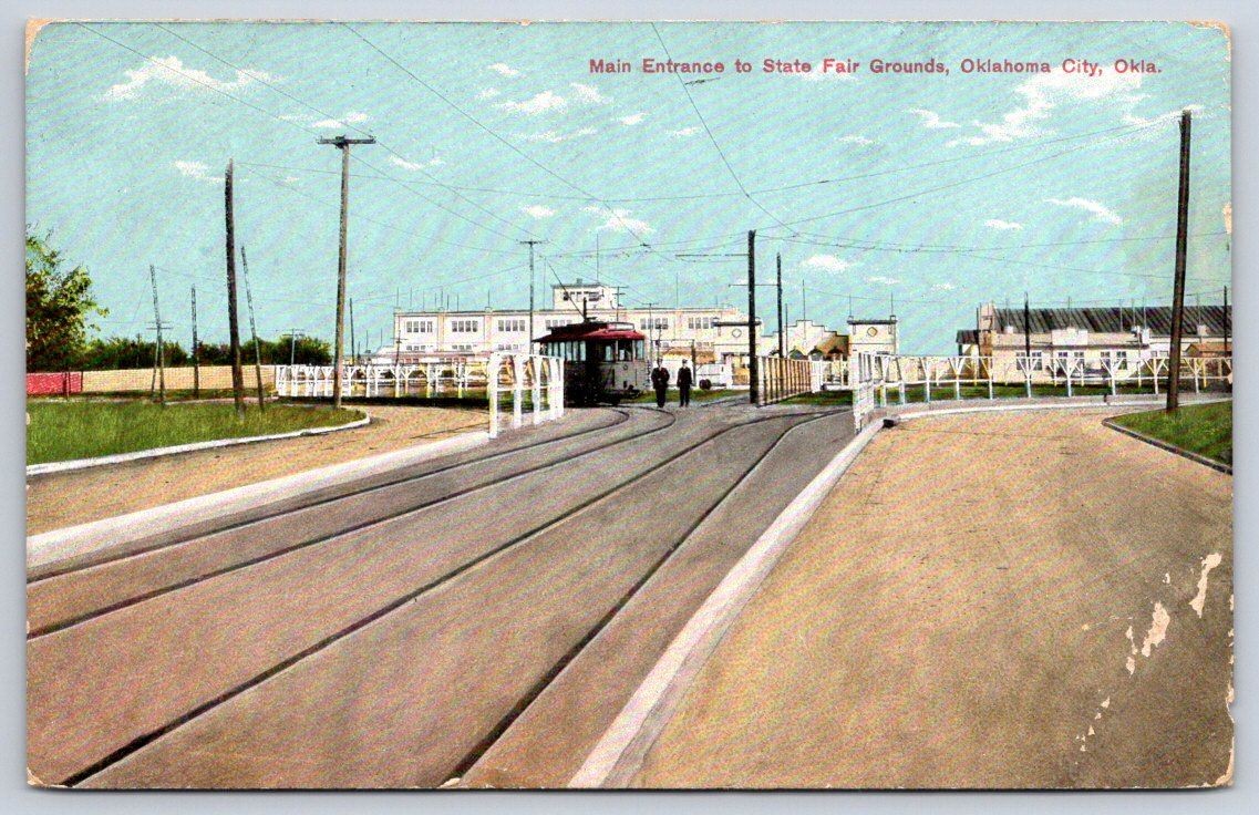 Edmond Antique Oklahoma Postcard OKLAHOMA CITY State Fair Grounds 1911