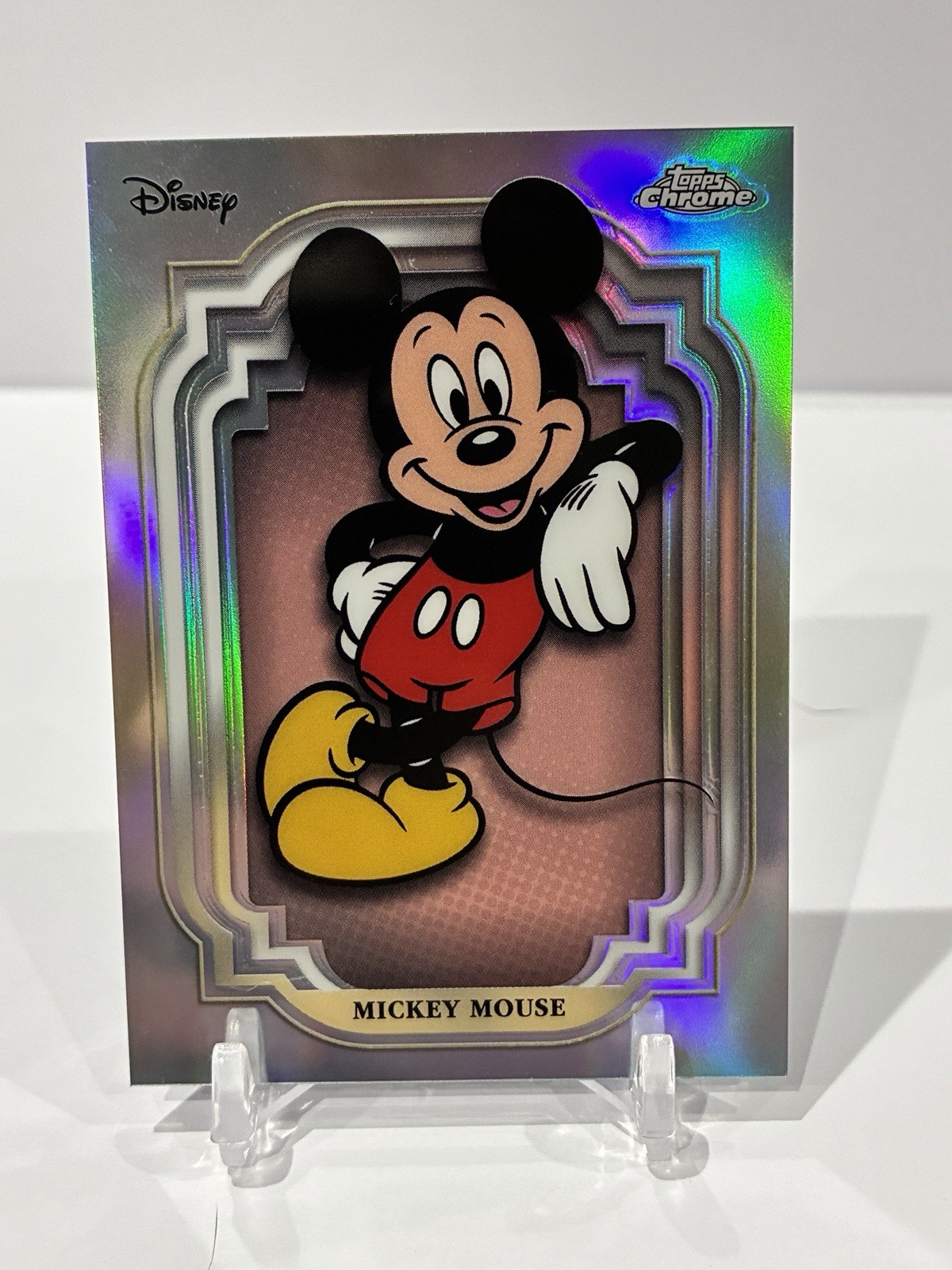 2024 Topps Chrome Disney Mickey Mouse Refractor SP #1 READ MICKEY AND FRIENDS 2024 Topps Chrome Disney Mickey Mouse Refractor SP #1 READ MICKEY AND FRIENDS