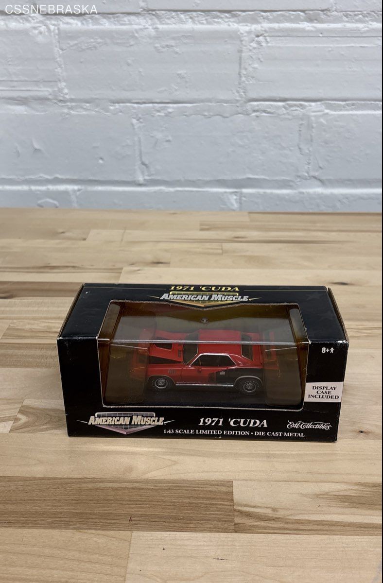 1971 'Cuda American Muscle car model 1:43 scale limited edition die-cast metal
