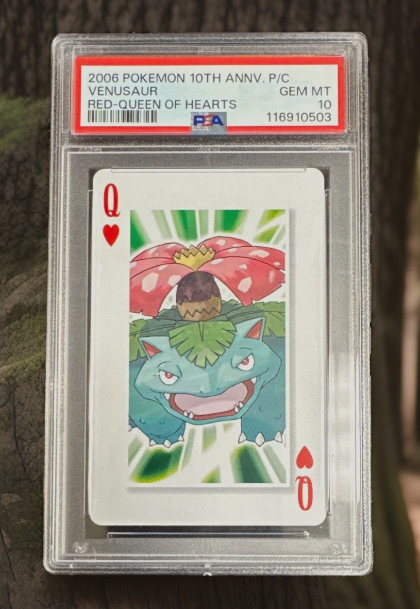 2006 Pokemon 10th Anniversary Venusaur Red-Queen of Hearts Q PSA 10 116910503