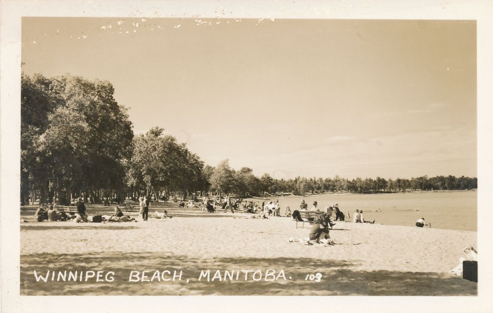 WINNIPEG MN - Winnipeg Beach Real Photo Postcard rppc