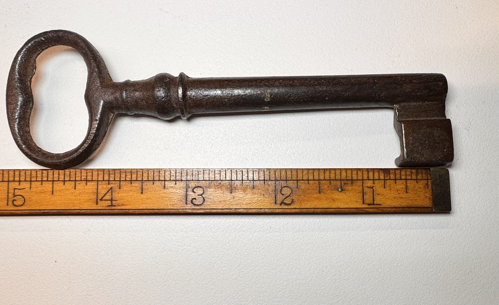 Antique Wrought Iron Gate Key Large 5 \