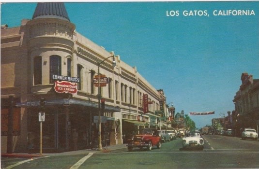 50\'s Downtown Street Scene-LOS GATOS, California