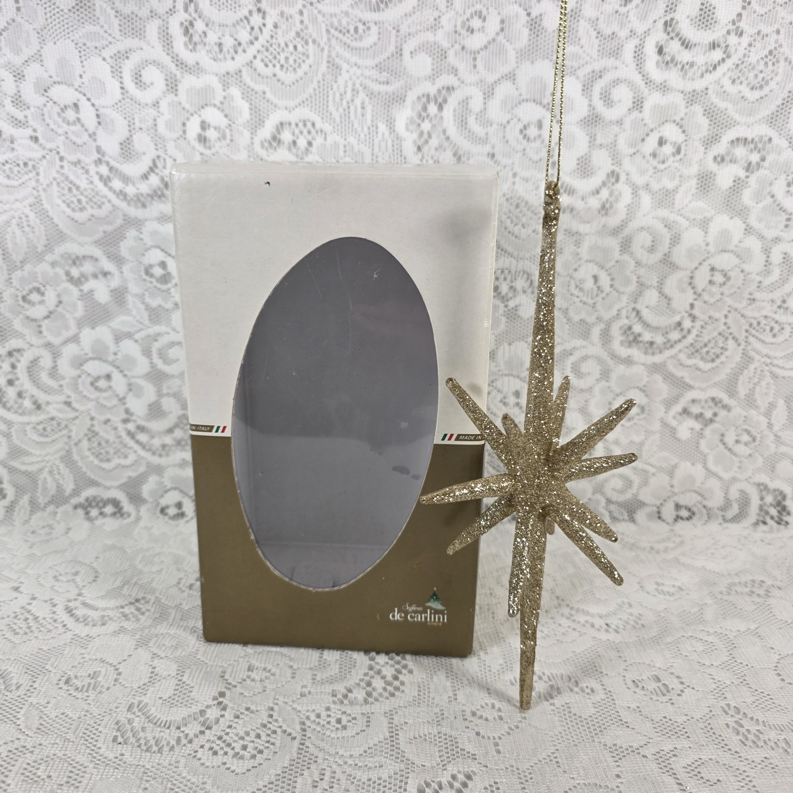 Soffieria De Carlini Neiman Marcus Christmas Glass Ornament Star Made In Italy