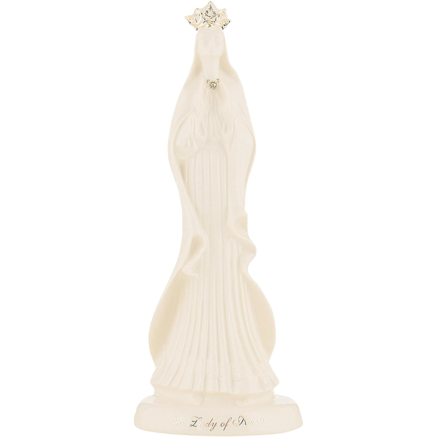 Unique 24-Carat Gold Accented Lady of Knock Statue – Ideal Gift for Baptisms