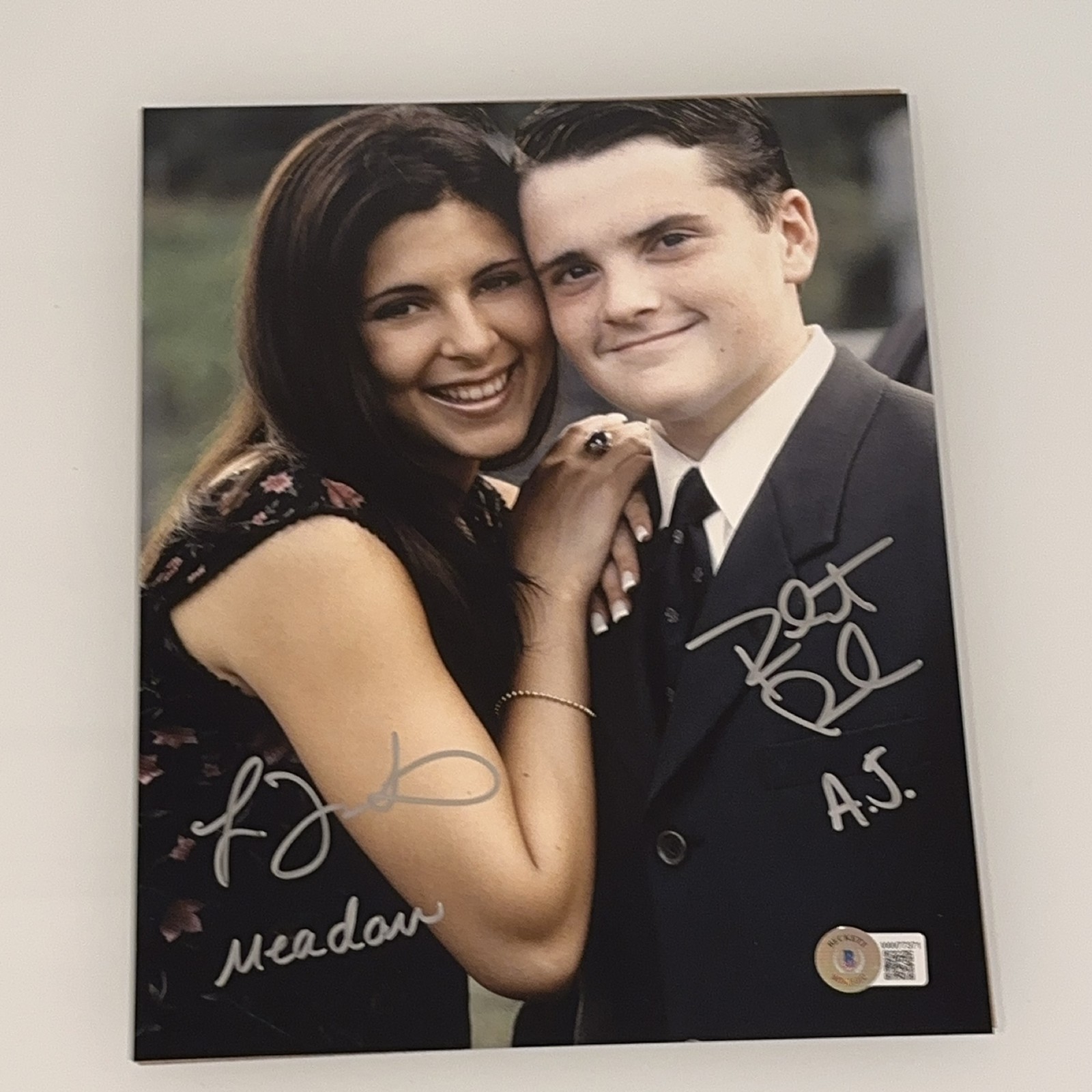 Jamie Lynn Sigler Robert Iler Hand Signed Autographed Beckett COA Sopranos