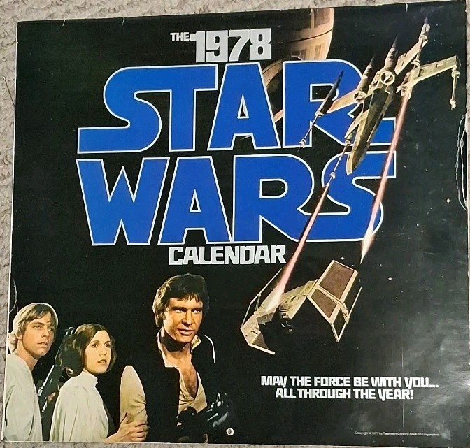 Vintage STAR WARS Calendar - Ballantine Books - Orig 1978 package