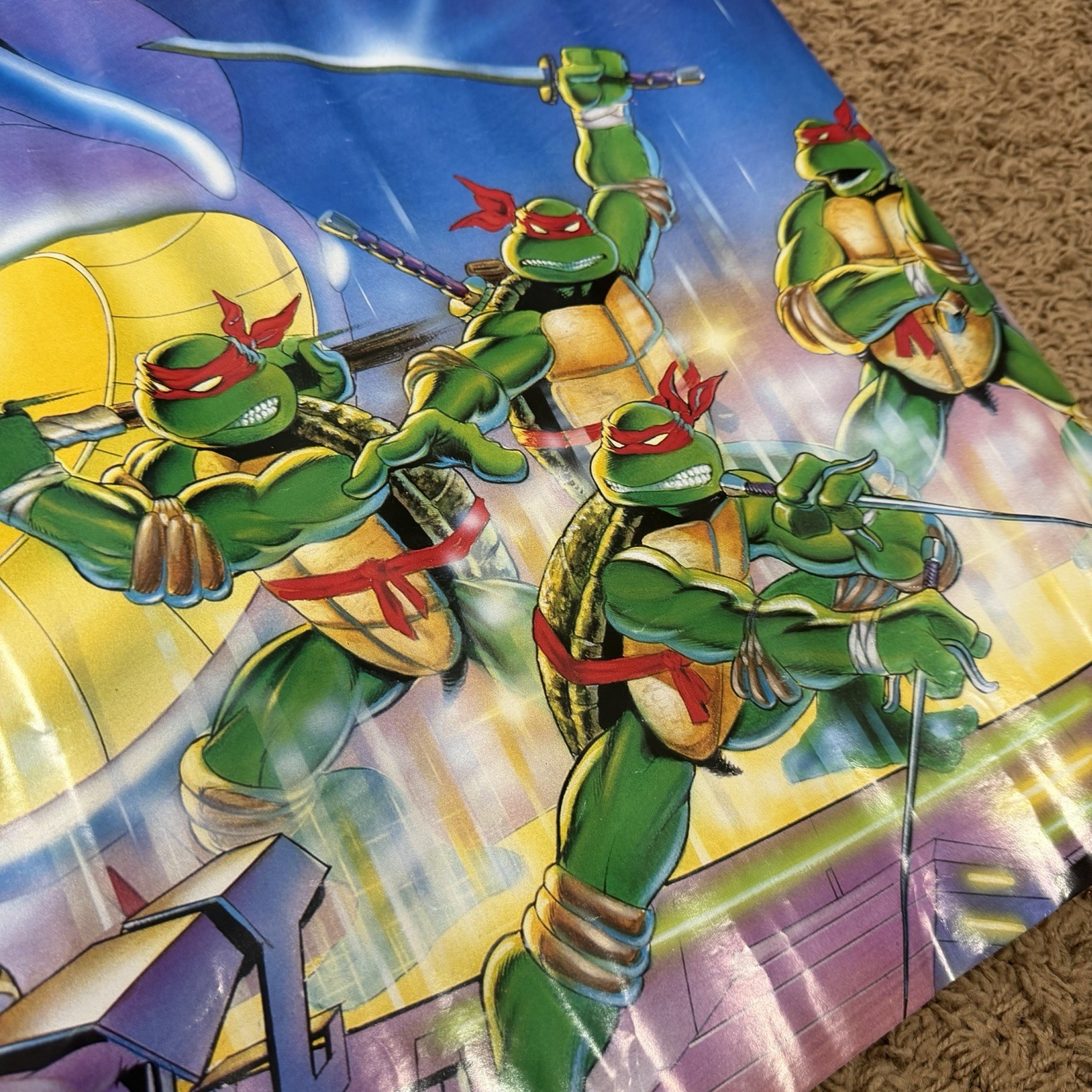 1988 VTG Nostalgic TV Teenage Mutant Ninja Turtles POSTER Raphael NEW