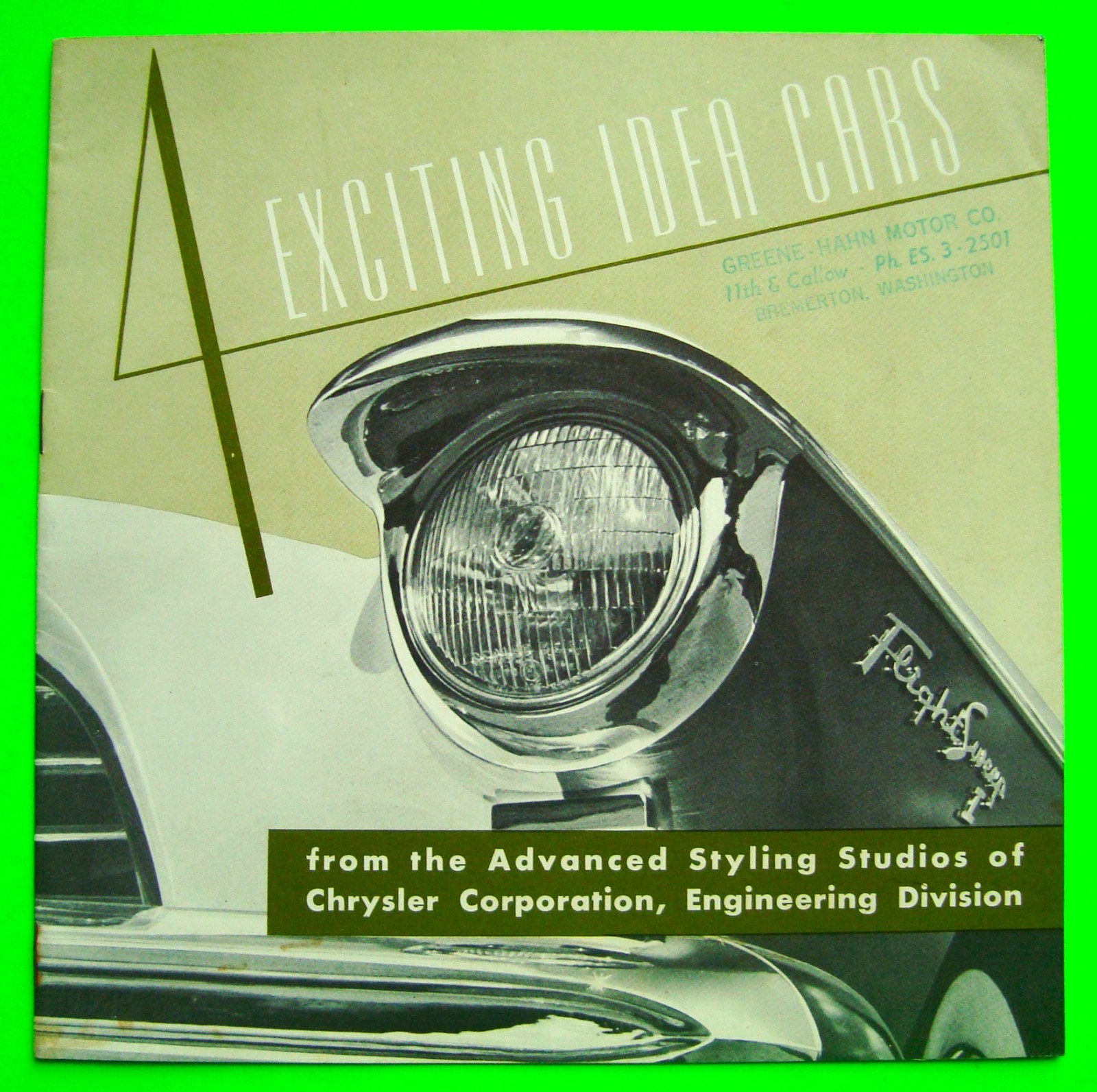 1956 CHRYSLER CONCEPT CAR 12-pg CATALOG Brochure FLITE-SWEEP Plainsman FALCON