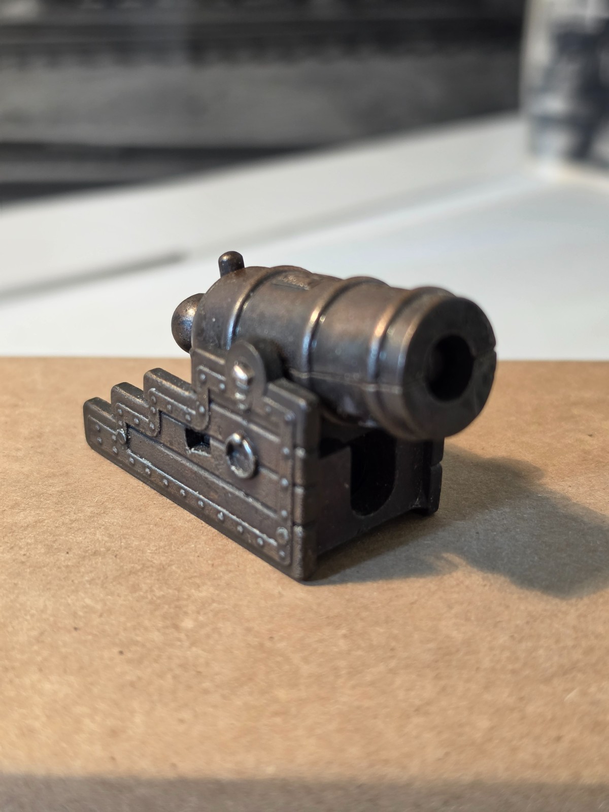 Vintage Miniature Spanish Cannon - Works - Die-Cast Metal Pencil Sharpener