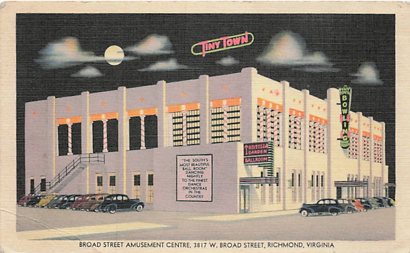 Postcard VA: Tiny Town Amusement Centre, Richmond, Virginia Linen